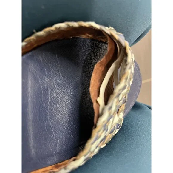 Pikolinos Blue Woven Leather Heeled Sandals Size EU 40 - Picture 8 of 8